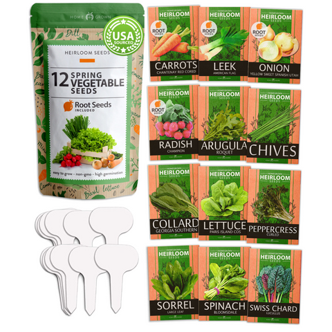 garden seeds usa Heirloom Spring Vegetable Seeds, 12 Variety Pack