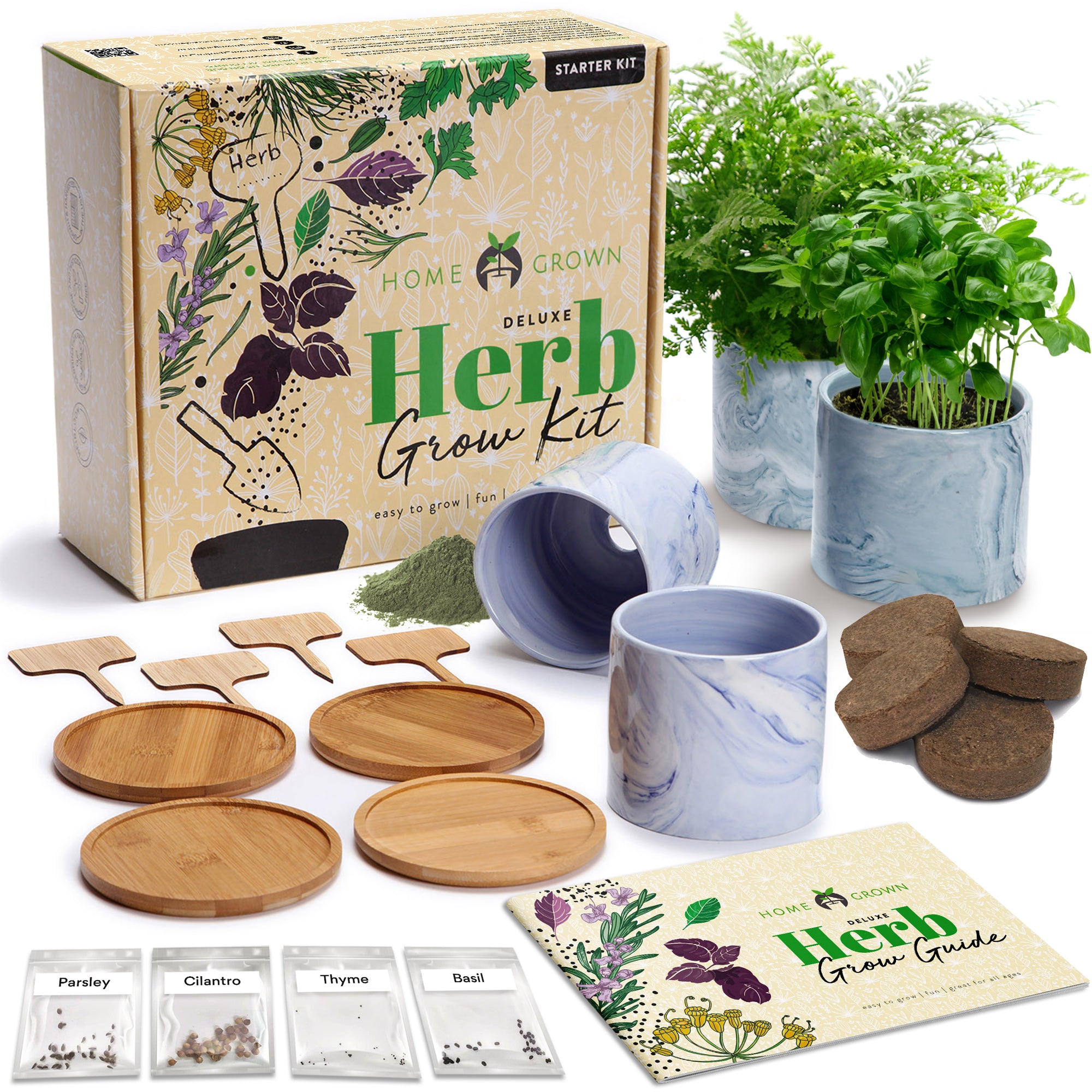 Indoor Herb Garden Starter Kit - Cooking Gifts for Women Gardener